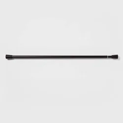 72" Rust Resistant Shower Curtain Rod Black - Threshold™: Adjustable, Steel Tension Rod for Bathroom
