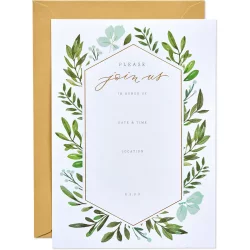 20ct Party Invitations Greenery - Spritz