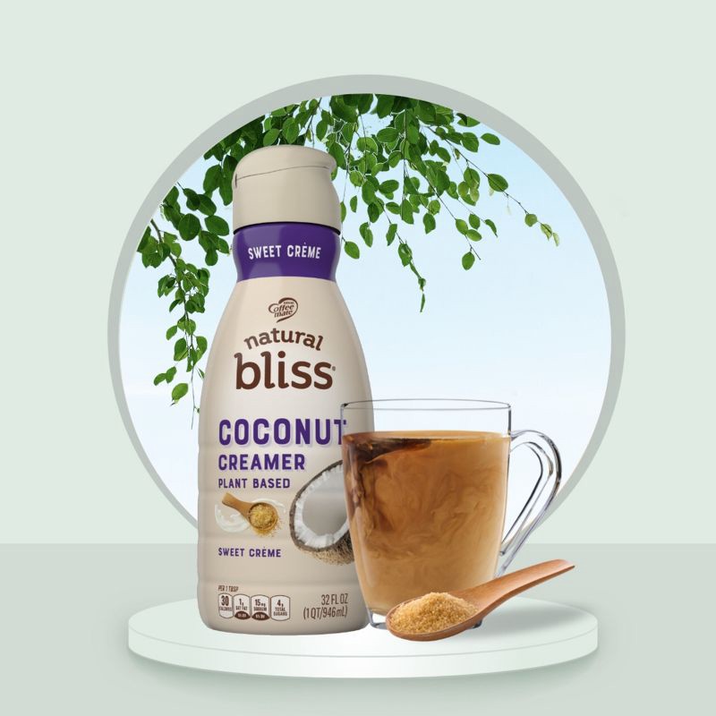 slide 2 of 10, Coffee mate Natural Bliss Plant Based Sweet Creme Coconutmilk Creamer - 1qt, 1 qt