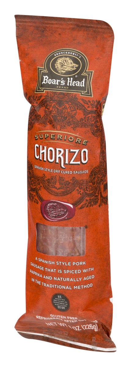 slide 7 of 9, Boar's Head Superiore Uncured Chorizo Spanish Style Sausage, 8 oz