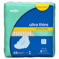 slide 11 of 21, Meijer Ultra Thin with Flexi Wings, Regular, 48 ct