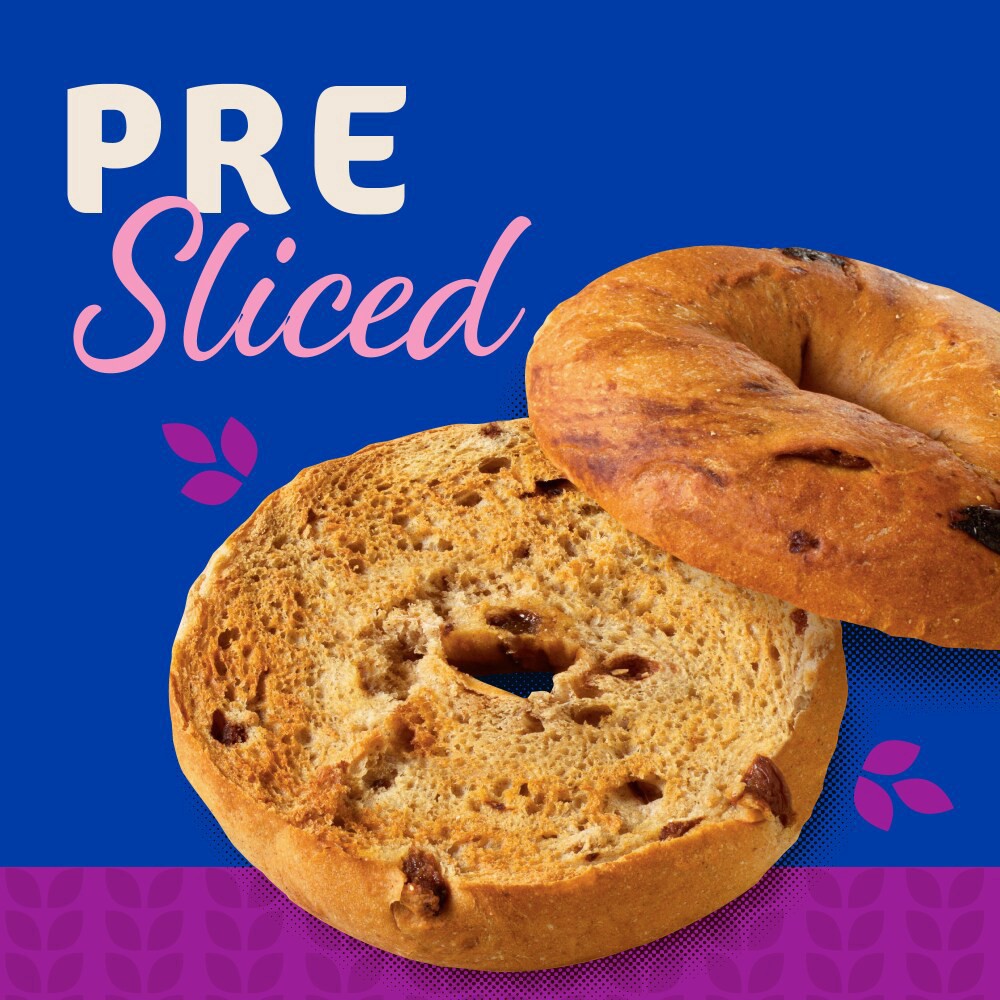 slide 3 of 4, Kroger Cinnamon Raisin Pre-Sliced Bagels, 6 ct; 20 oz
