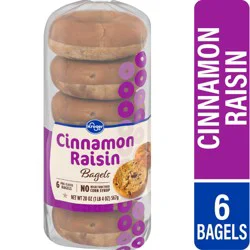 Kroger Cinnamon Raisin Pre-Sliced Bagels
