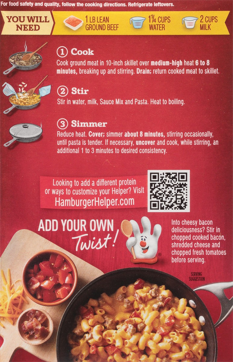 slide 12 of 13, Hamburger Helper Creamy & Cheesy Sauce Cheeseburger Macaroni 6.6 oz, 6.6 oz