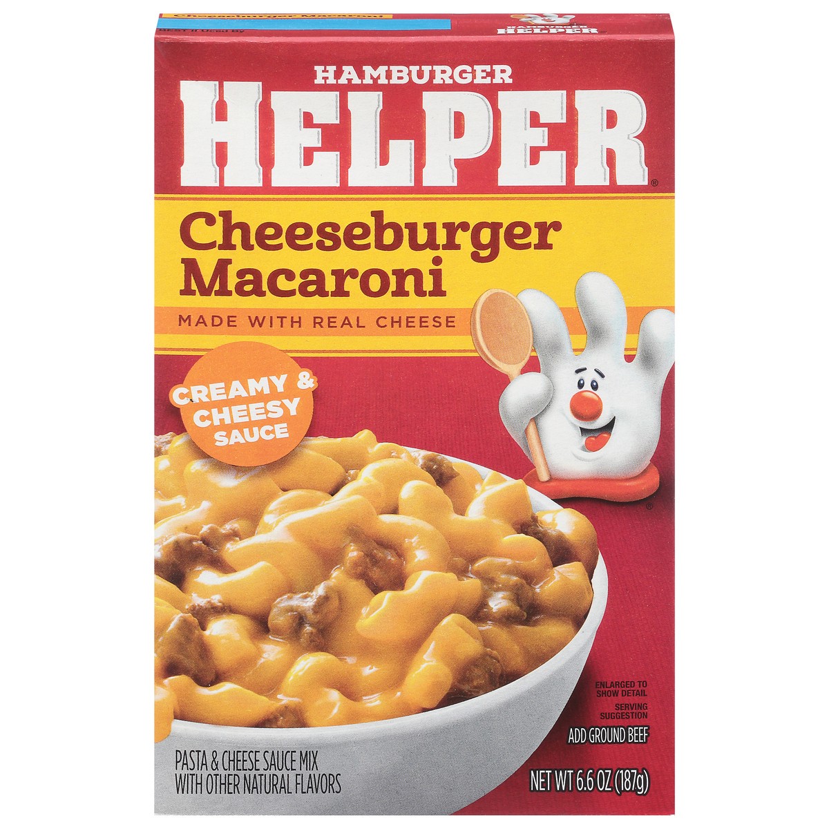 slide 6 of 13, Hamburger Helper Creamy & Cheesy Sauce Cheeseburger Macaroni 6.6 oz, 6.6 oz
