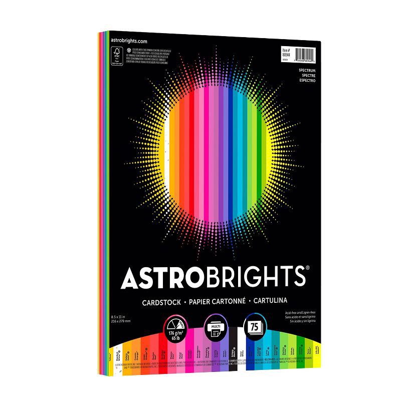 slide 1 of 7, Astrobrights 75ct Cardstock Printer Paper, 75 ct