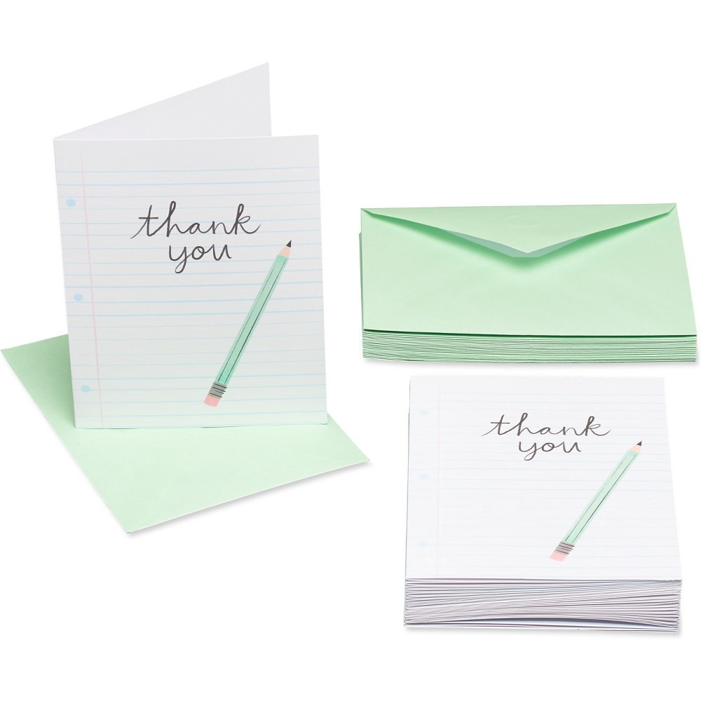 slide 3 of 4, Carlton Cards 24ct Thank You Cards Paper & Pencil, 24 ct