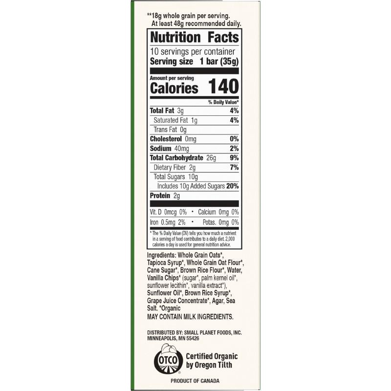 slide 6 of 7, Cascadian Farm Organic Vanilla Chip Granola Bars - 10ct, 10 ct