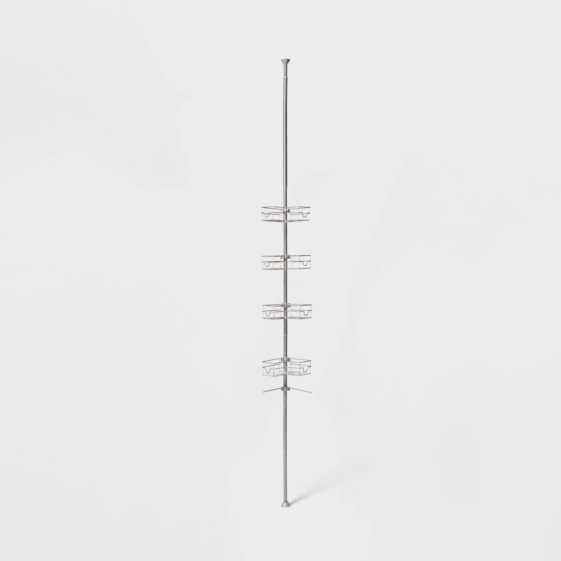 Steel L Shaped Tension Pole Caddy Chrome - Made By Design 1 ct