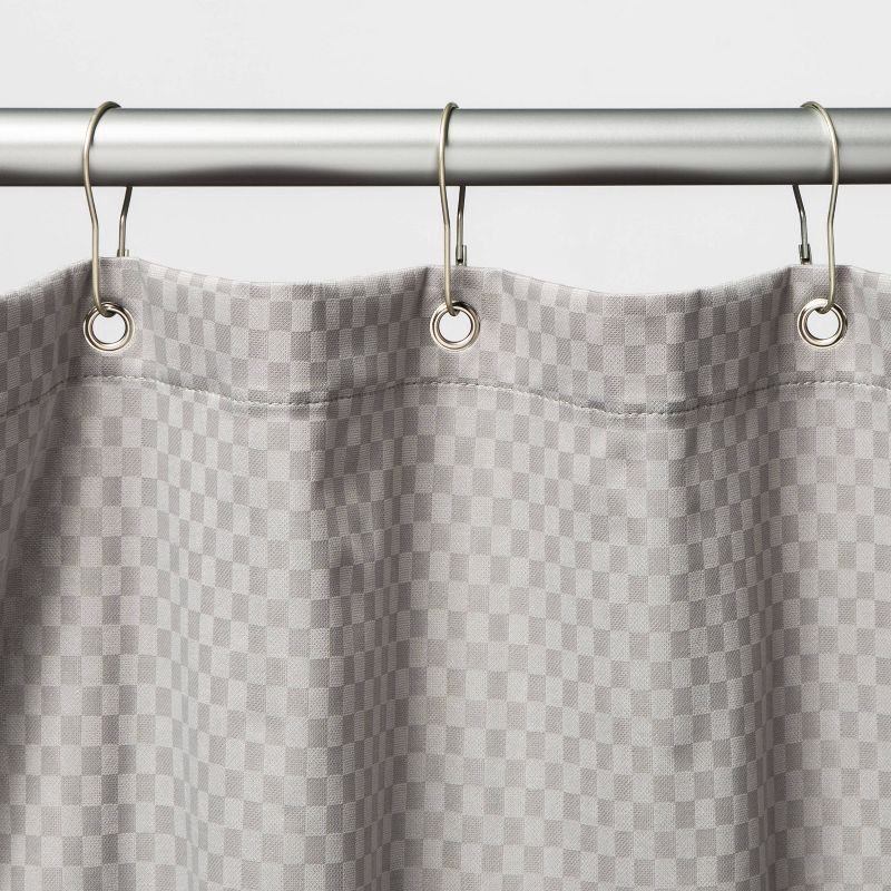 slide 4 of 4, Basic Shower Curtain Hook with Clasp Brushed Nickel - Room Essentials™, 1 ct