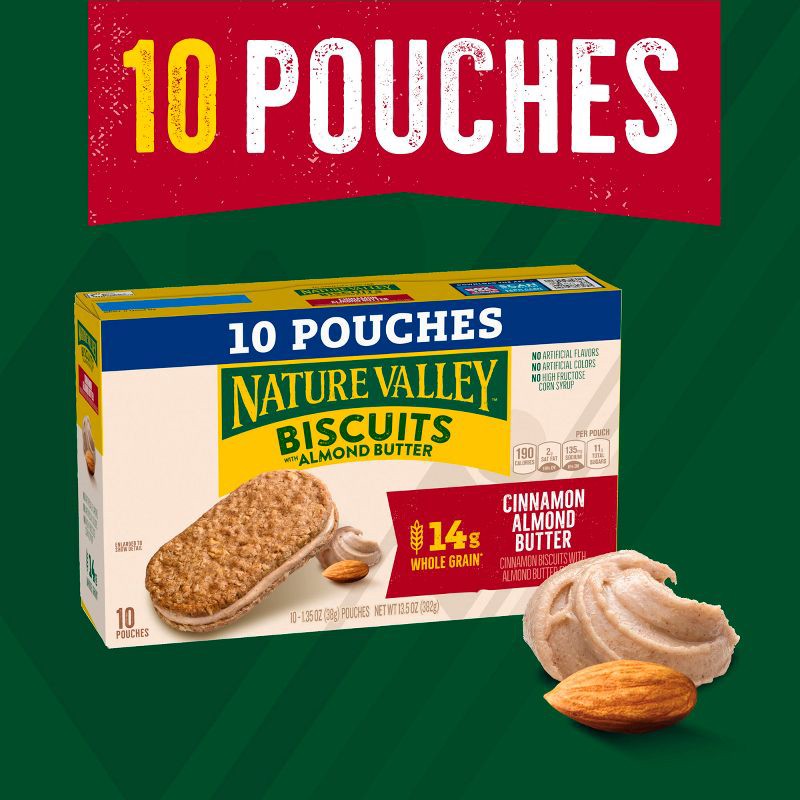 slide 2 of 7, Nature Valley Biscuits with Almond Butter - 10ct, 10 ct