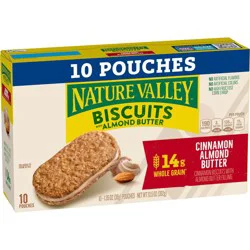 Nature Valley Biscuits with Almond Butter - 10ct: Whole Grain, No Artificial Flavors, Crunchy