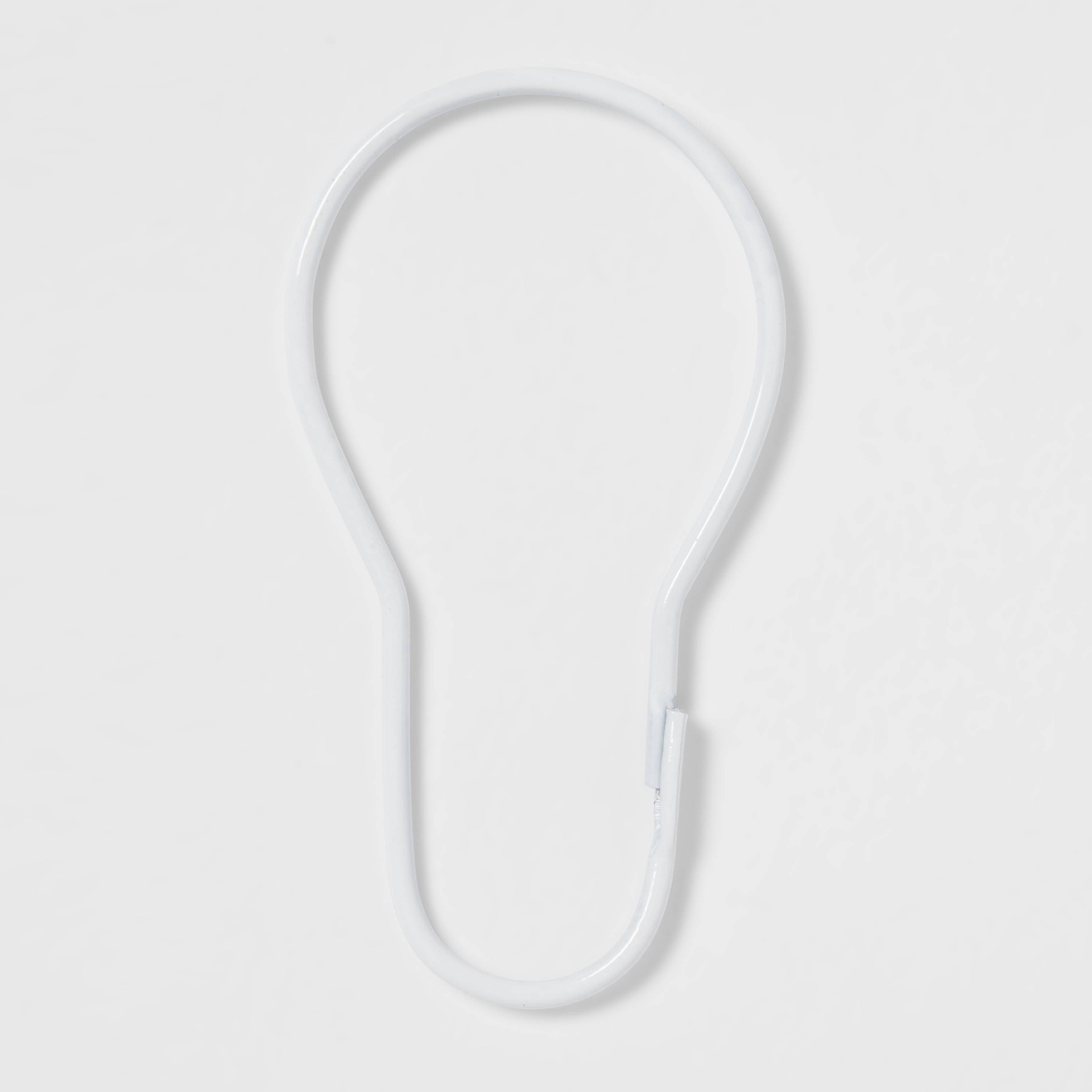 slide 1 of 4, Basic Shower Curtain Hook with Clasp White - Room Essentials, 1 ct