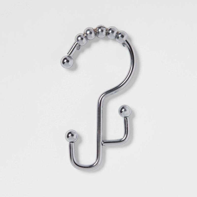 slide 1 of 4, Double Glide Hooks Brushed Nickel - Threshold™, 1 ct