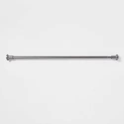 72" Tension or Permanent Mount Cast Style Finial Shower Curtain Rod Chrome - Threshold™