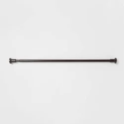 72" Tension or Permanent Mount Cast Style Finial Shower Curtain Rod Bronze - Threshold™