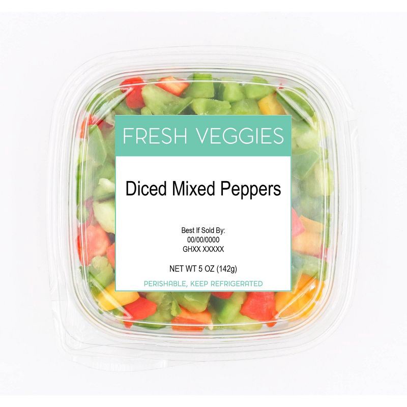 slide 1 of 5, Diced Mixed Peppers 5oz, 5 oz