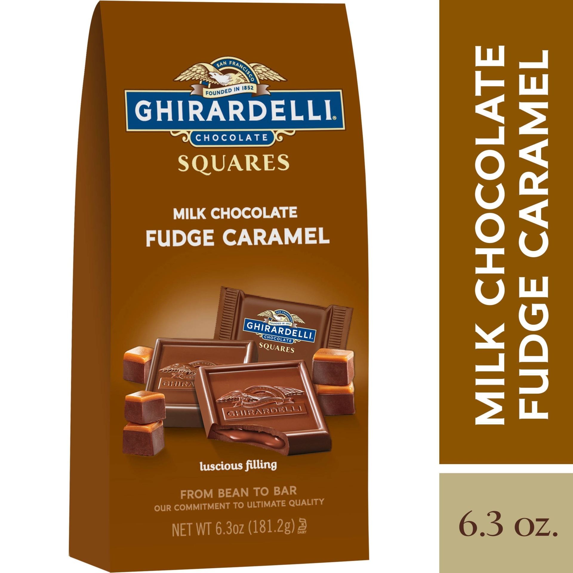 slide 1 of 4, Ghirardelli Milk Chocolate Fudge Caramel Squares, 6.3 oz