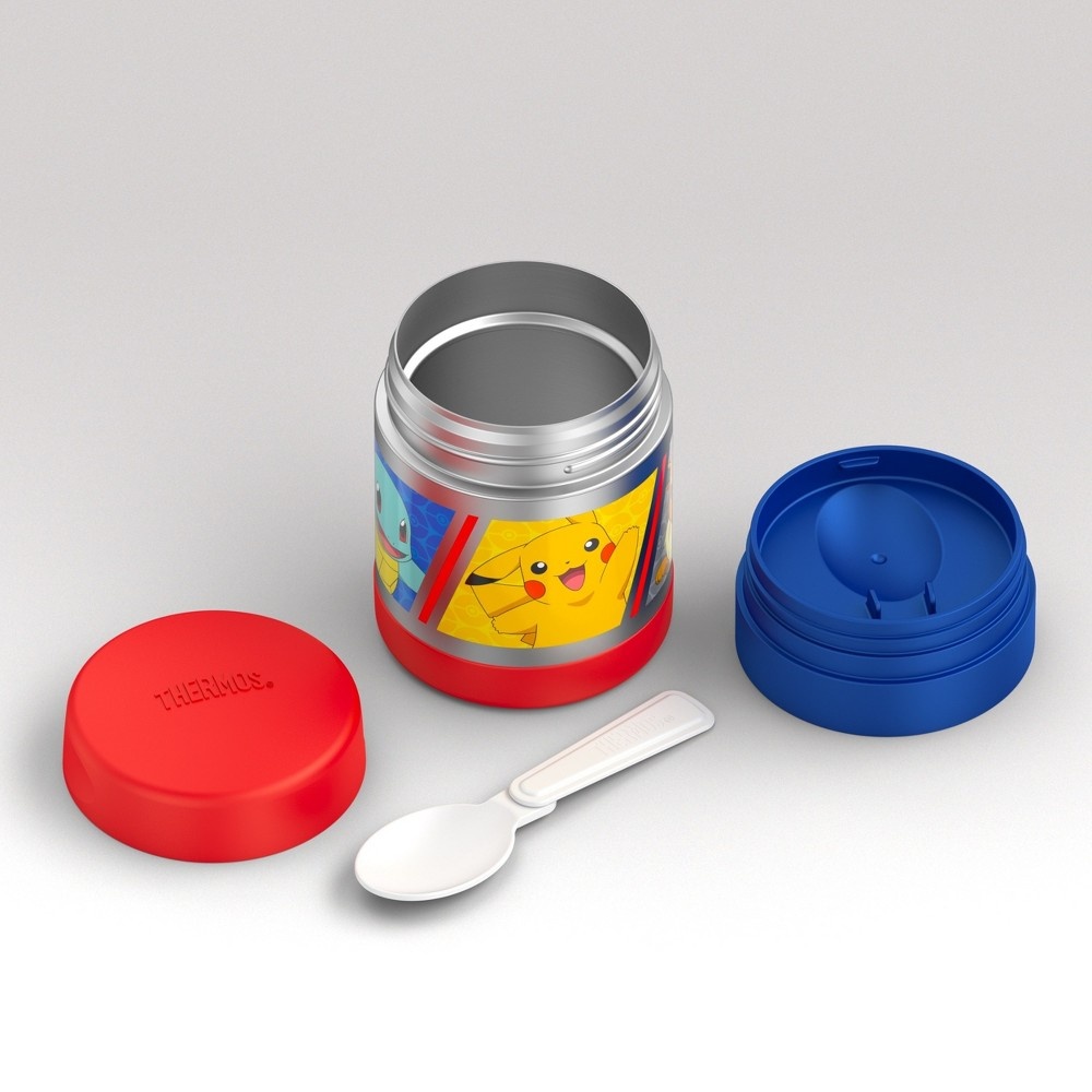 slide 5 of 7, Thermos Pokemon Funtainer Food Jar with Spoon, 10 oz