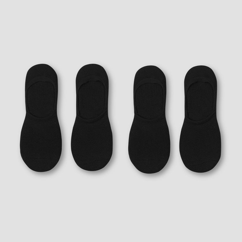slide 2 of 4, Hanes Premium Men's 4pk Liner Socks - Black 6-12, 4 ct