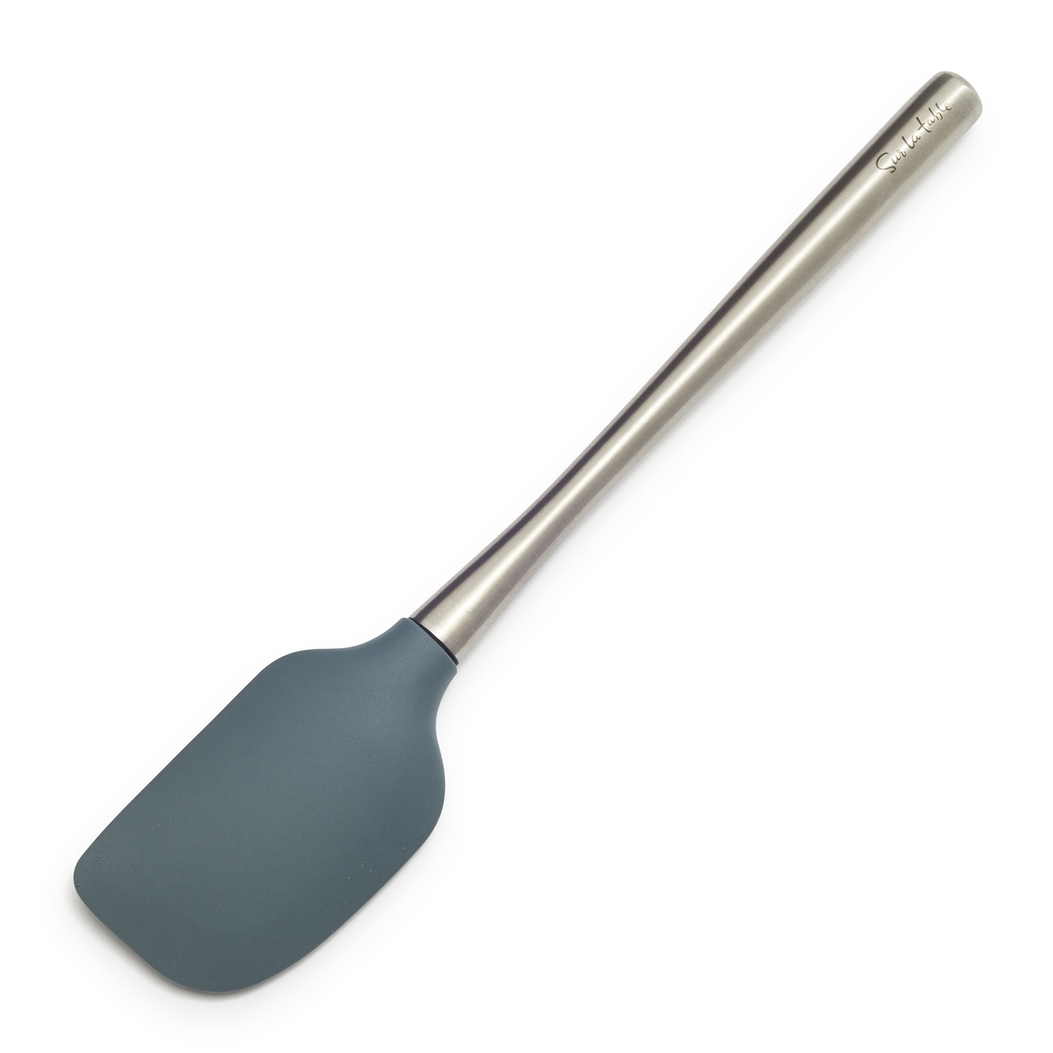 slide 1 of 1, Sur La Table Flex-Core Silicone Spatula with Stainless Steel Handle, Charcoal, 1 ct