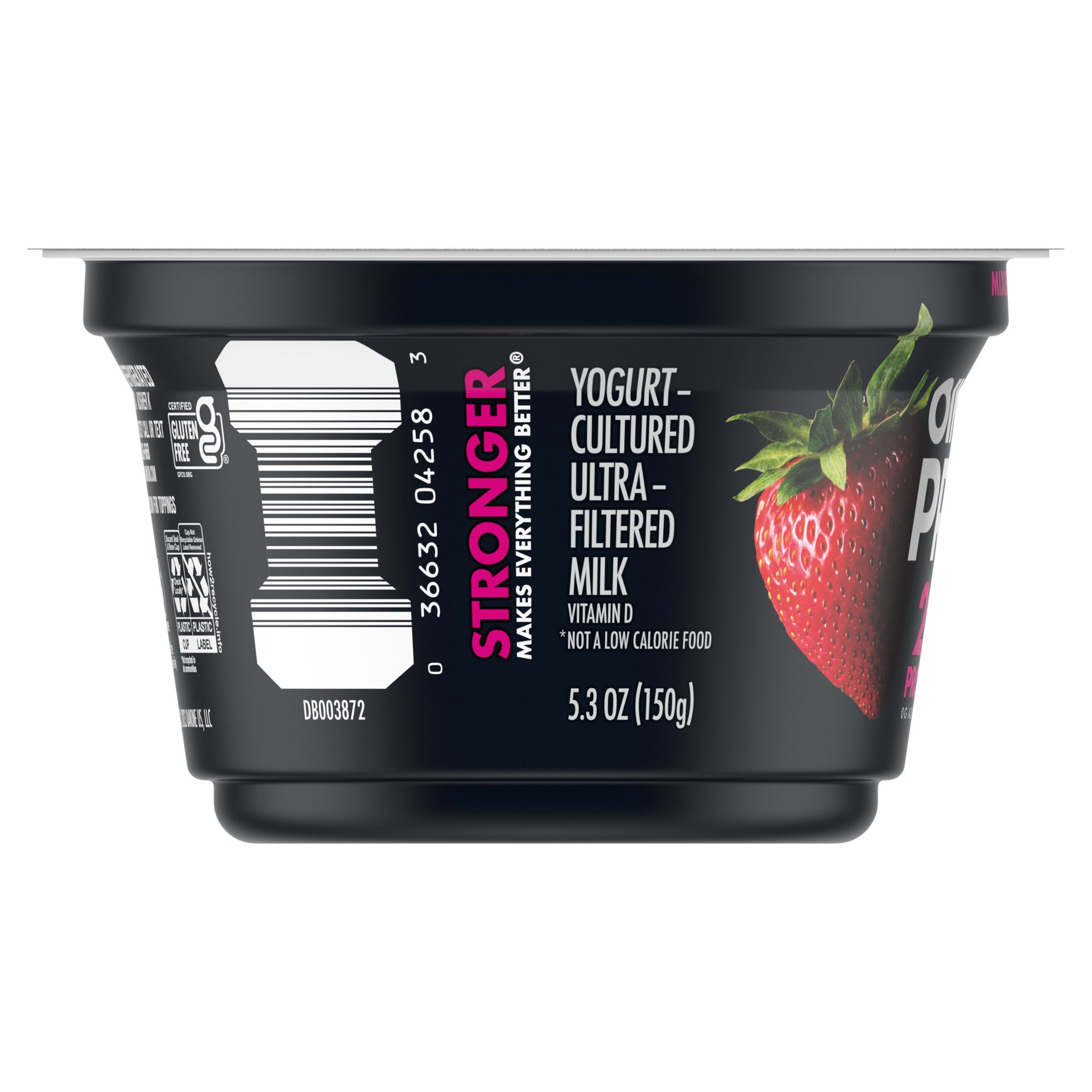 slide 2 of 5, Oikos Pro Mixed Berry Yogurt-Cultured Ultra-Filtered Milk Product, 20 Grams of Protein, 0g Added Sugar, Just Delicious High Protein Snacks, 5.3 OZ Cup, 5.3 oz