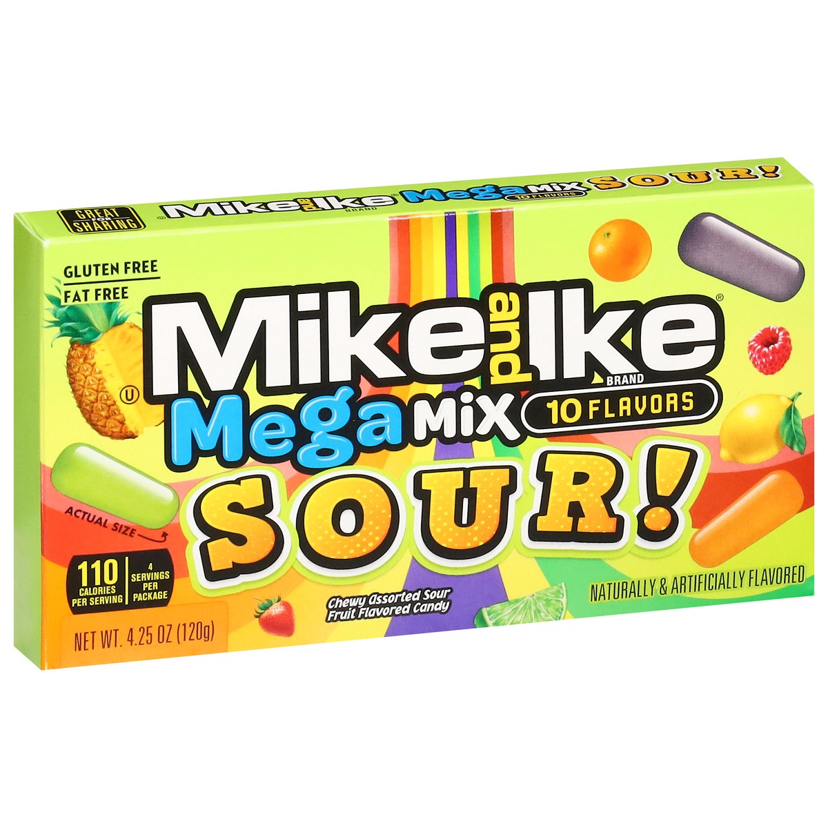 slide 10 of 13, MIKE AND IKE Mega Mix Sour 10 Flavors Candy 4.25 oz, 4.25 oz