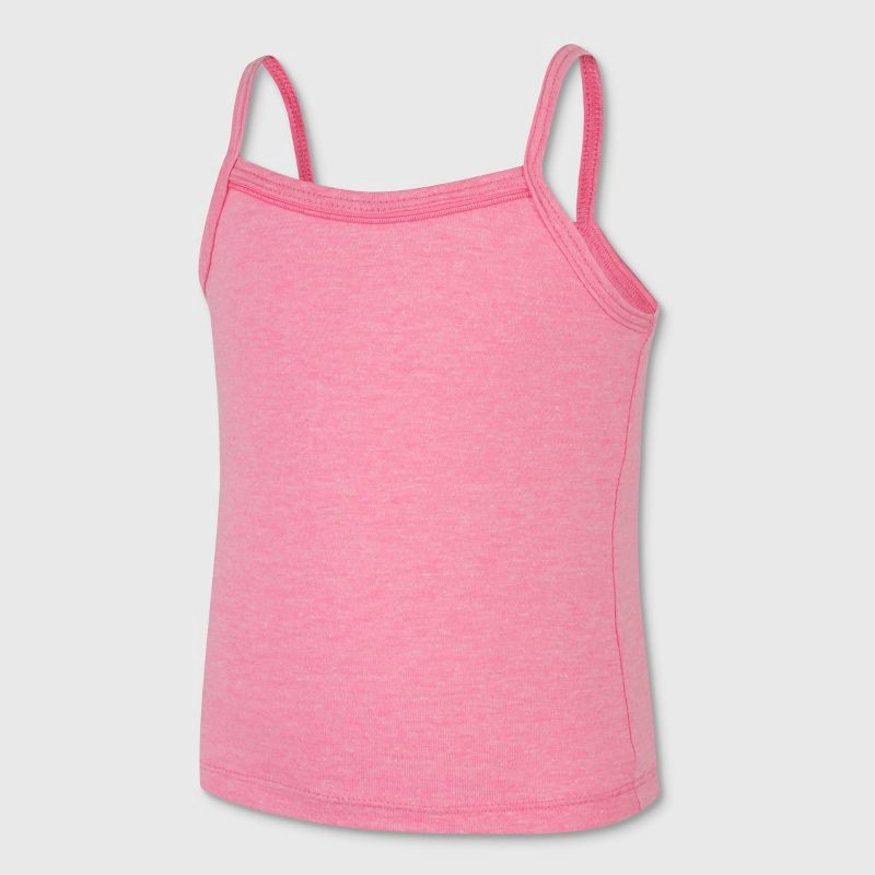 slide 2 of 5, Hanes Toddler Girls' 5pk Camisole - White/Pink/Purple 2T-3T: Tagless, Sleeveless, Scoop Back, 5 ct