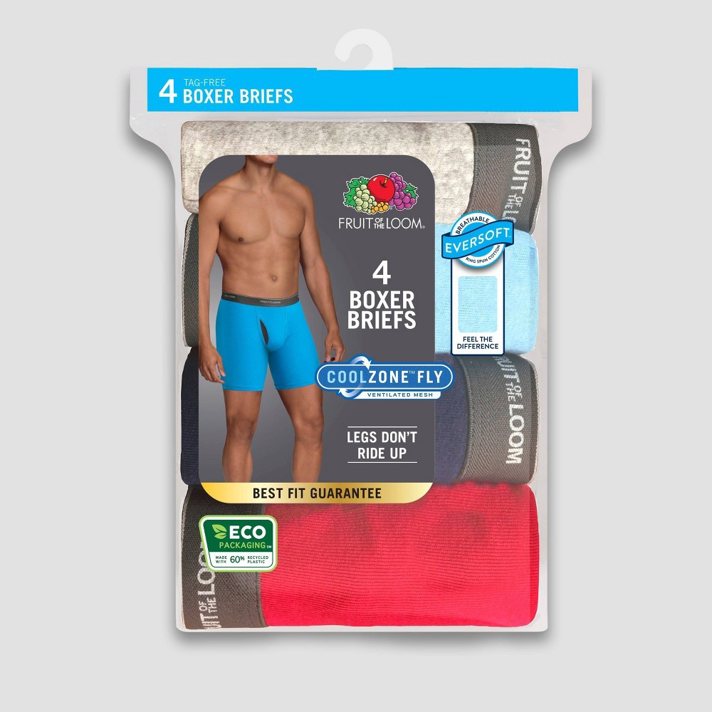 slide 6 of 11, Fruit of the Loom Men's Coolzone Boxer Briefs 5pk - Colors May Vary XL, 5 ct