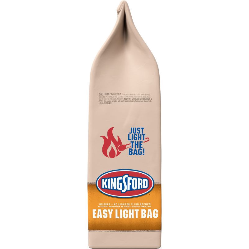 slide 3 of 5, Kingsford 4lb Easy Light Bag: Patio-Ready Solid Fuels, 13.0" Height, 6.5" Width Briquettes, 4 lb