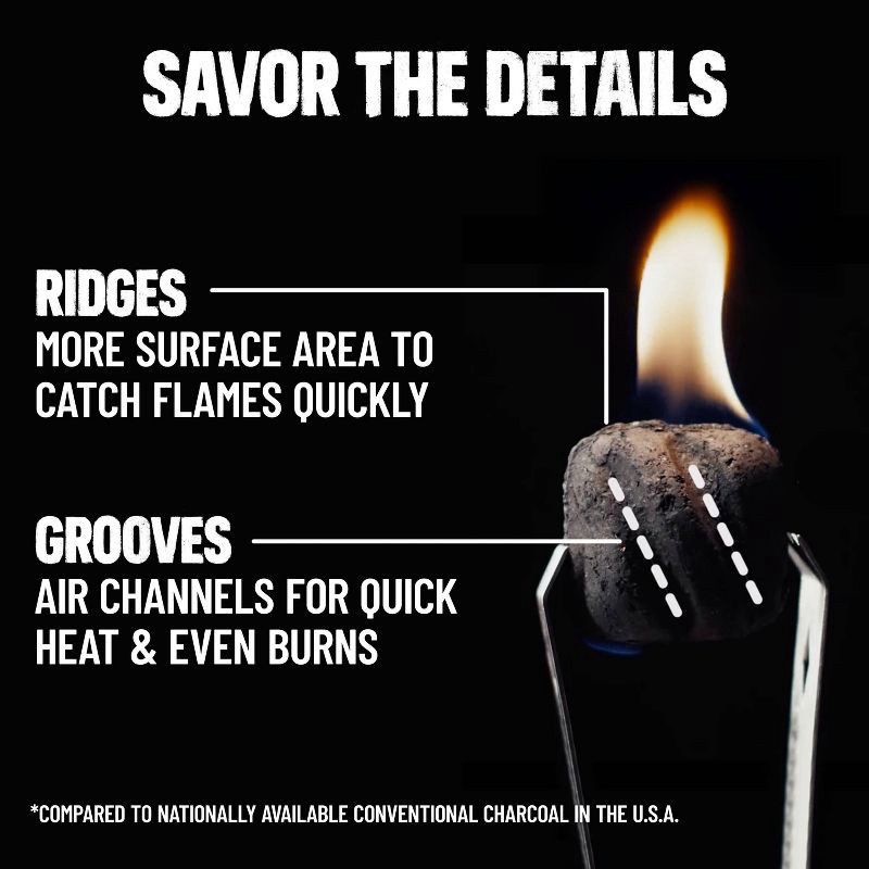 slide 4 of 12, Kingsford 4lb Easy Light Bag: Patio-Ready Solid Fuels, 13.0" Height, 6.5" Width Briquettes, 4 lb