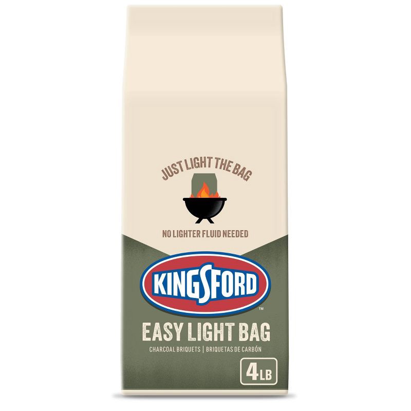 slide 1 of 12, Kingsford 4lb Easy Light Bag: Patio-Ready Solid Fuels, 13.0" Height, 6.5" Width Briquettes, 4 lb