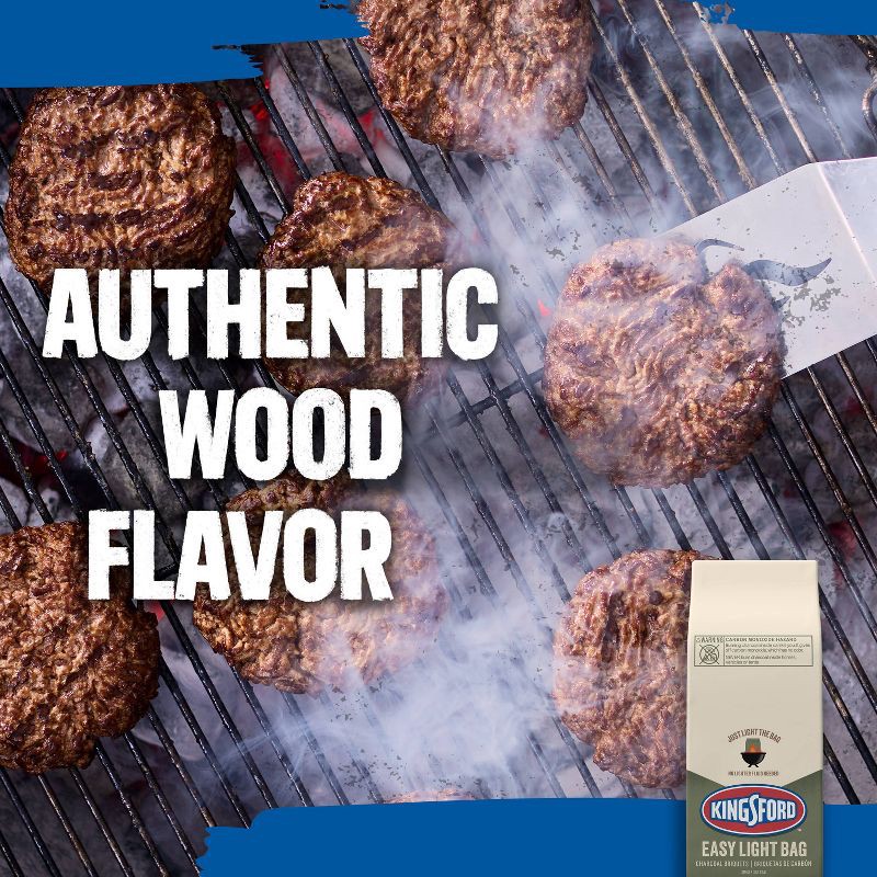 slide 7 of 12, Kingsford 4lb Easy Light Bag: Patio-Ready Solid Fuels, 13.0" Height, 6.5" Width Briquettes, 4 lb