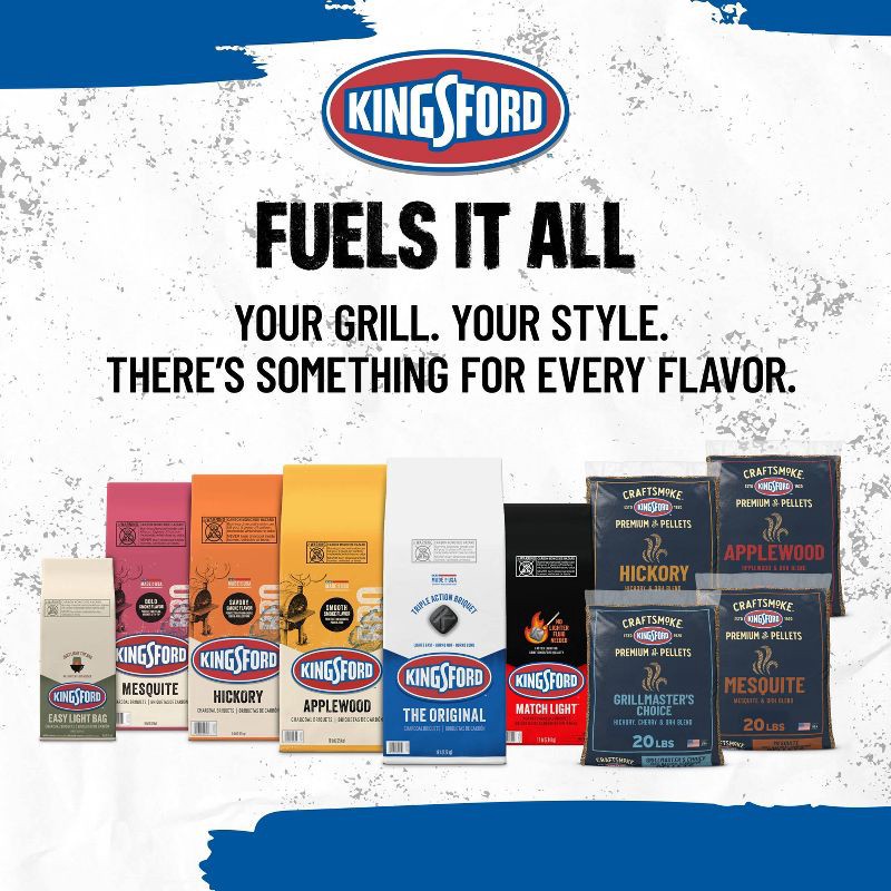 slide 8 of 12, Kingsford 4lb Easy Light Bag: Patio-Ready Solid Fuels, 13.0" Height, 6.5" Width Briquettes, 4 lb