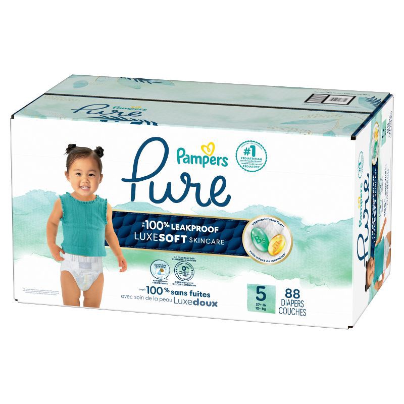 slide 16 of 16, Pampers Pure Protection Diapers Pack - Size 5 - 88ct, 5 x 88 ct