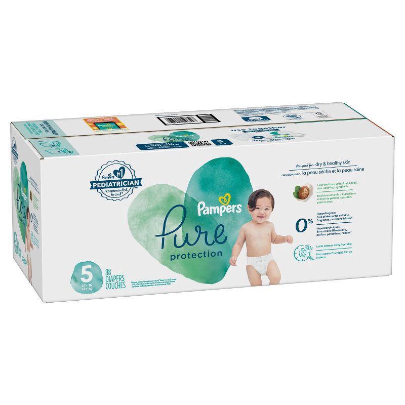 slide 10 of 14, Pampers Pure Protection Diapers Enormous Pack - Size 5 - 88ct, 88 ct