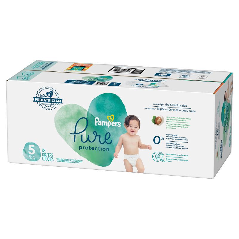 slide 11 of 14, Pampers Pure Protection Diapers Enormous Pack - Size 5 - 88ct, 88 ct