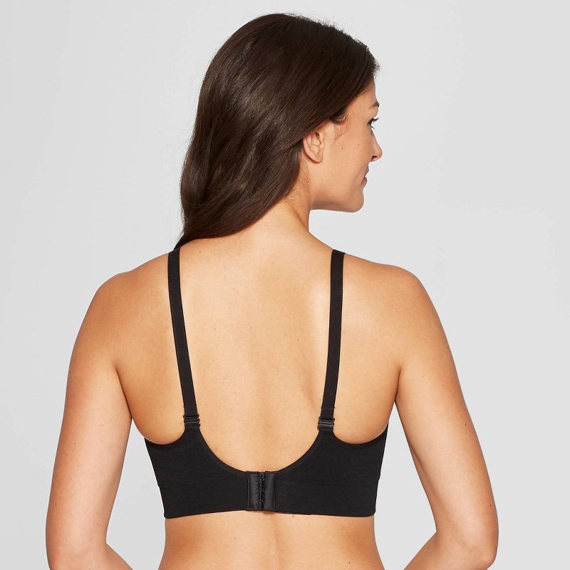 slide 2 of 4, Women's Nursing Seamless Bra - Auden™ Black S: Maternity, Wireless, Convertible, Scoop Back, 1 ct