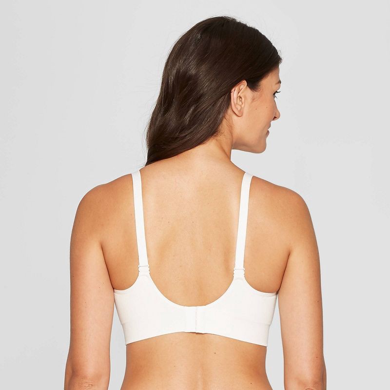 slide 2 of 4, Women's Nursing Seamless Bra - Auden™ Gesso White S: Maternity Wireless Knit Pullover, 1 ct