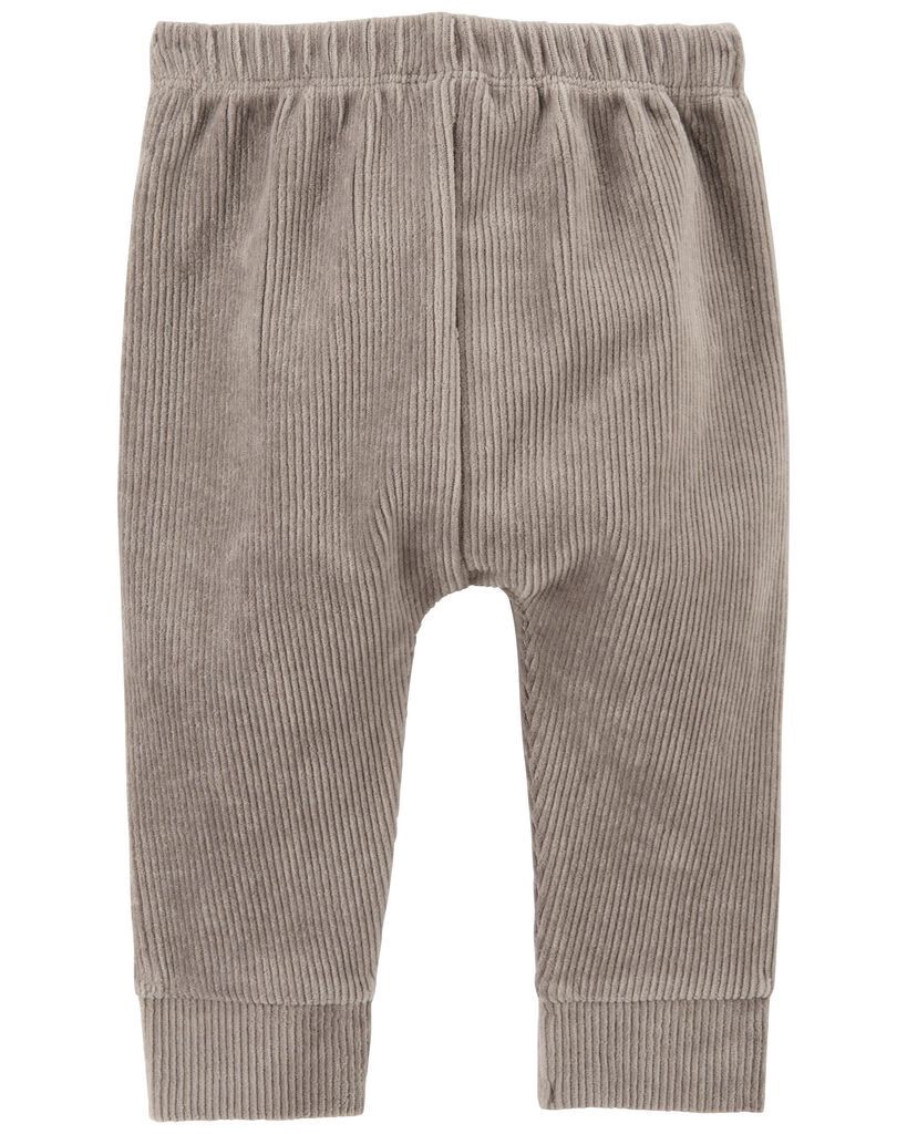 slide 3 of 3, Carters Baby Pull-On Ribbed Velour Pants Taupe 9M, 1 ct