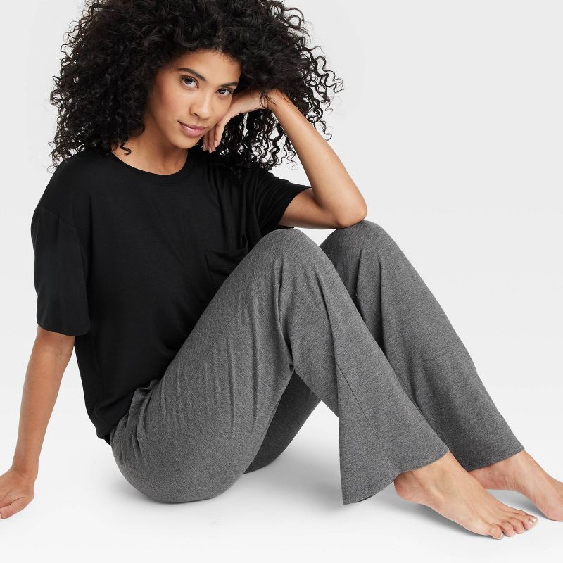 slide 2 of 3, Women's Beautifully Soft Pajama Pants - Stars Above™ Dark Heathered Gray XS, 1 ct
