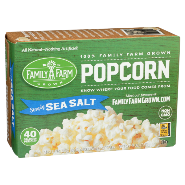 slide 1 of 1, Family Farm Grown Sea Salt Popcorn, 1 ct