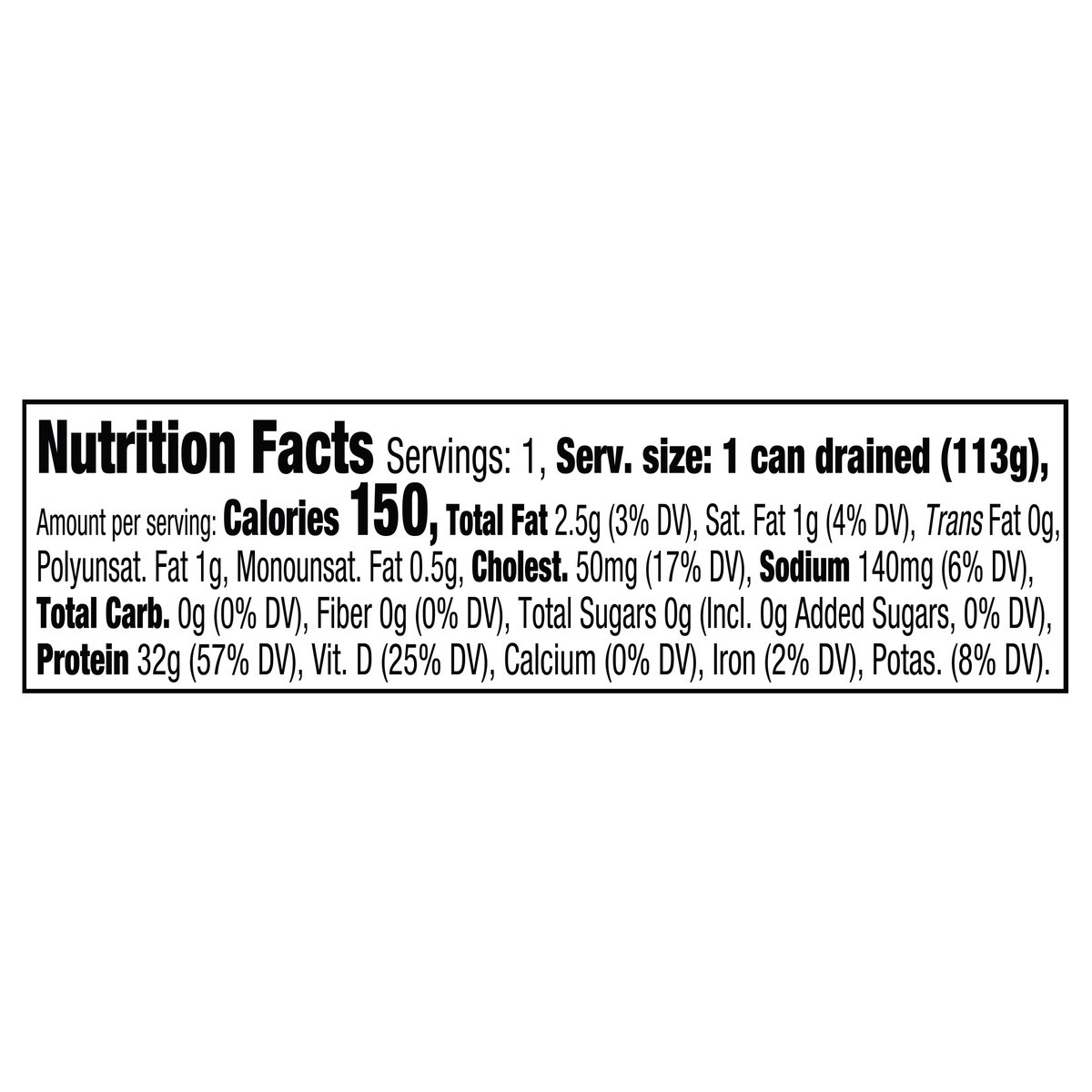 slide 10 of 10, Chicken of The Sea Wild Caught Solid White Pure Low Sodium No Drain Tuna, 4 oz