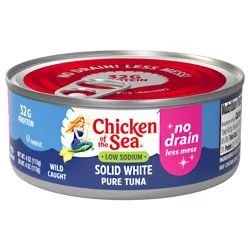 Chicken of the Sea Solid White Pure Albacore Tuna, No Drain, Low Sodium 4 oz