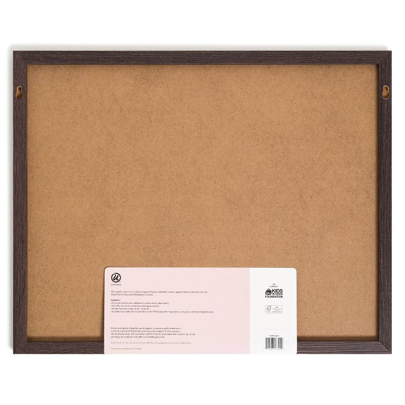 slide 3 of 4, U Brands 16X20 Flat Front Wood Frame Chalkboard Calendar - Walnut, 1 ct