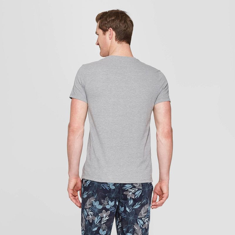 slide 2 of 3, Men's Every Wear Short Sleeve V-Neck T-Shirt - Goodfellow & Co™ Gray M: Cotton Blend, Midweight, Standard Fit, Pullover, 1 ct