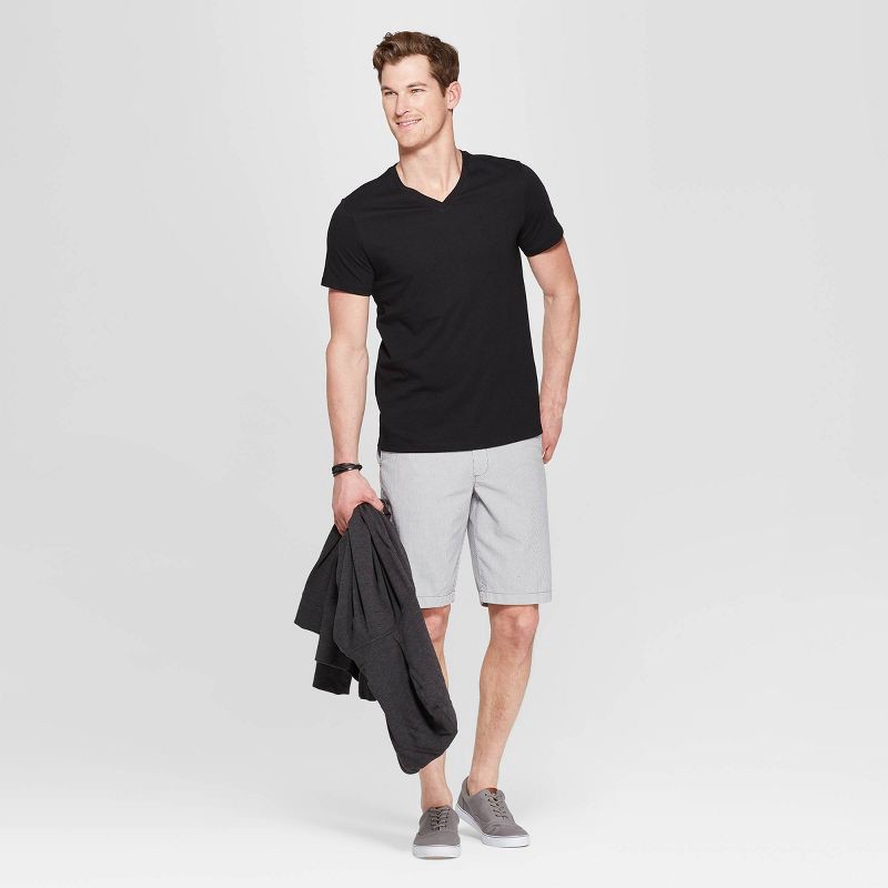 slide 3 of 3, Men's Every Wear Short Sleeve V-Neck T-Shirt - Goodfellow & Co™ Black XL: Midweight, Pullover, 1 ct