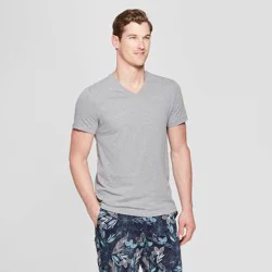 Men's Every Wear Short Sleeve V-Neck T-Shirt - Goodfellow & Co™ Gray XXL: Cotton Blend, Midweight, Standard Fit, Pullover