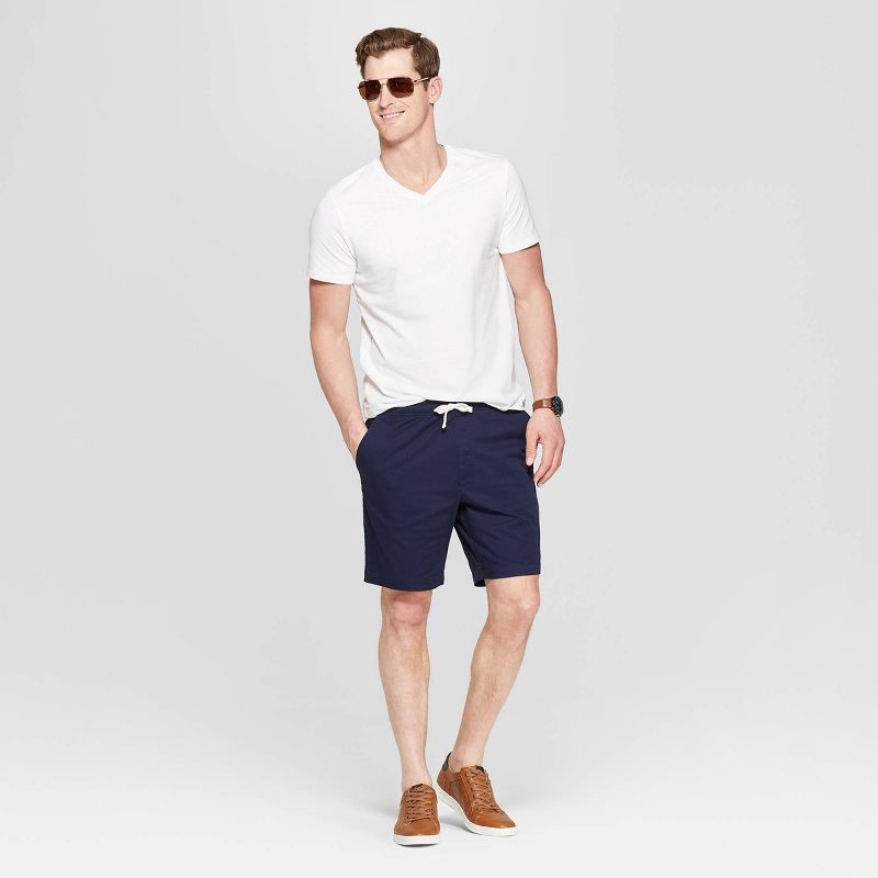 slide 3 of 3, Men's Every Wear Short Sleeve V Neck T-Shirt - Goodfellow & Co™ White XL: Midweight, Pullover, 1 ct