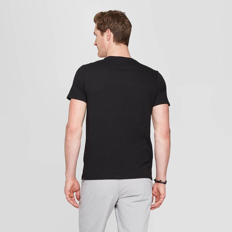 slide 2 of 3, Men's Every Wear Short Sleeve V-Neck T-Shirt - Goodfellow & Co™ Black S: Standard Fit, 1 ct
